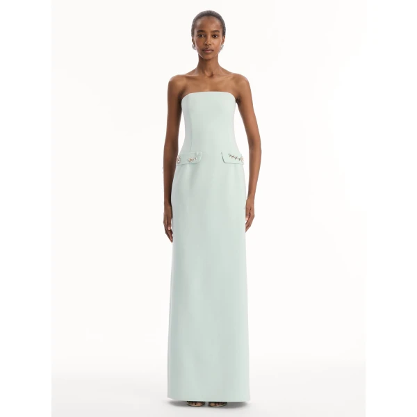 Oscar de la Renta Crystal Floral Embroidered Gown - Dresses - American Luxury Evening Wear at Coveti
