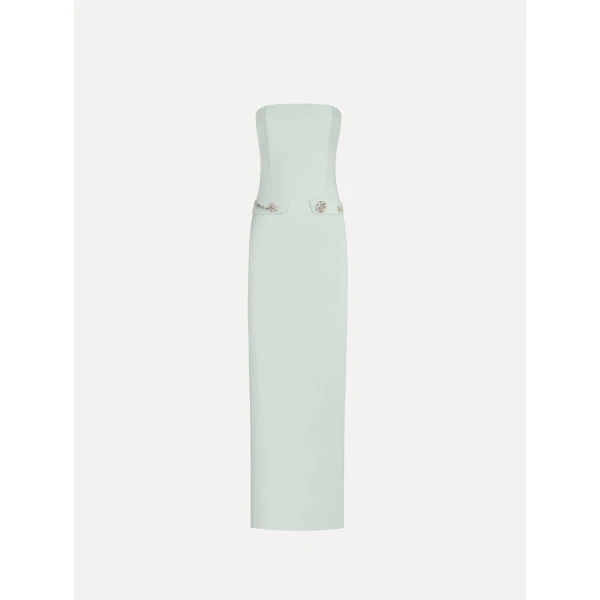Oscar de la Renta Crystal Floral Embroidered Gown - Dresses - American Luxury Evening Wear at Coveti