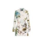 Oscar de la Renta Dominican Landscape Cotton Poplin Coat - Coats - American Luxury Evening Wear at Coveti