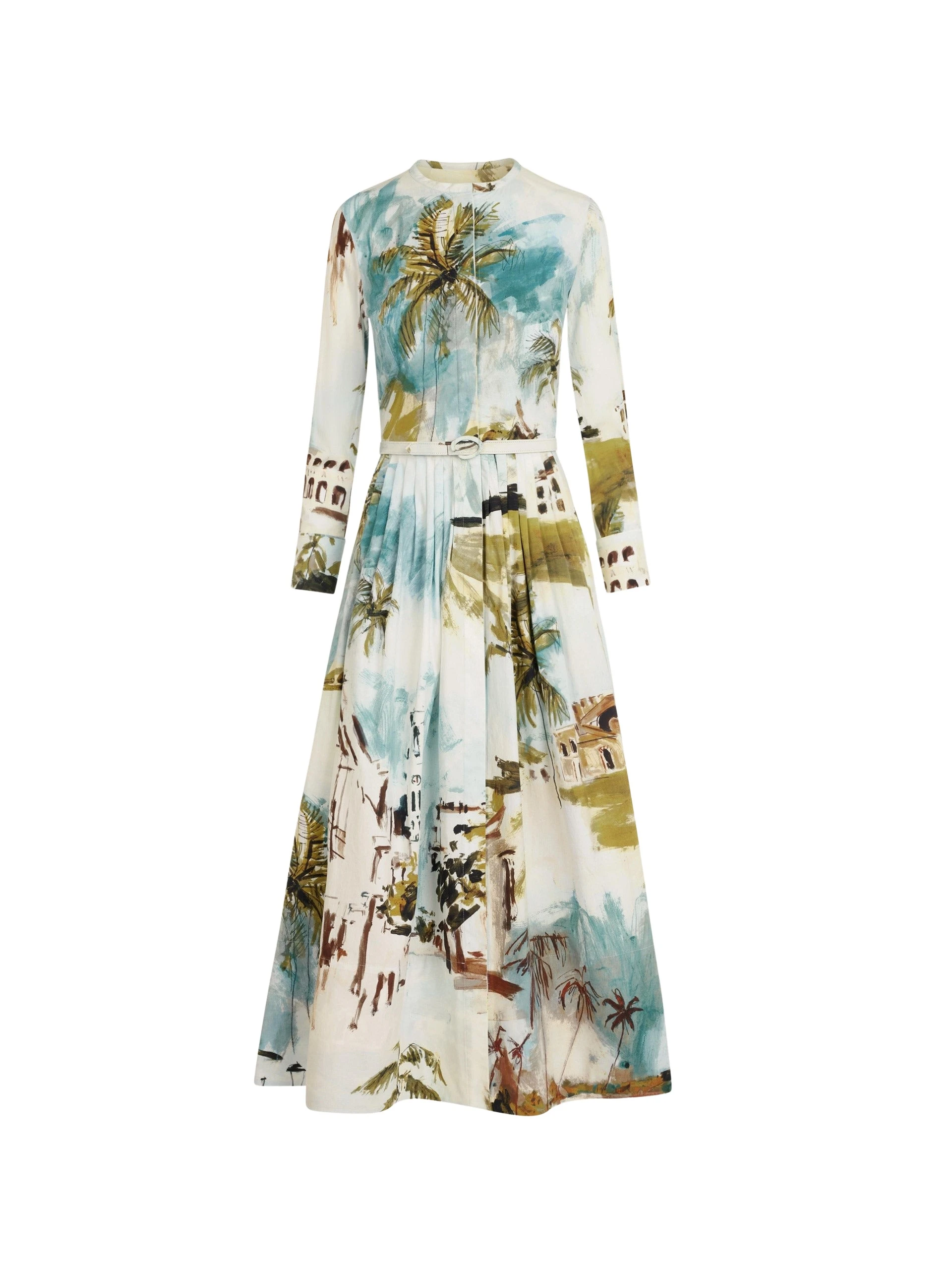 Oscar-de-la-Renta-Dominican-Landscape-Cotton-Poplin-Dress66533_nobg Oscar de la Renta Dominican Landscape Cotton Poplin Dress