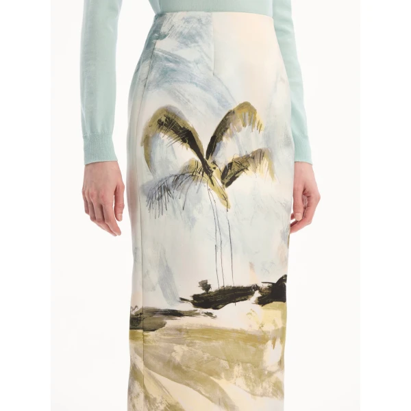 Oscar de la Renta Dominican Landscape Pencil Skirt - Skirts - American Luxury Evening Wear at Coveti