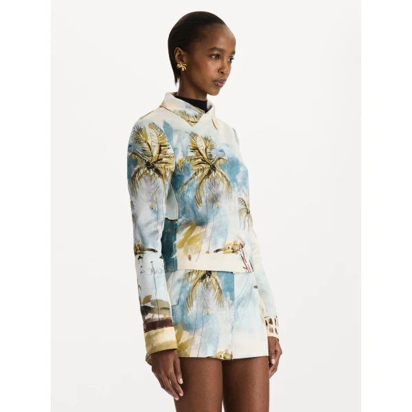 Oscar de la Renta Dominican Landscape Shorts - Shorts - American Luxury Evening Wear at Coveti