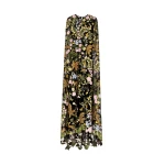 Oscar de la Renta Dominican Mixed-Floral Guipure Caftan - Kimono - American Luxury Evening Wear at Coveti