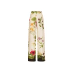 Oscar de la Renta Dominican Mixed-Floral Wide Leg Pant - Pants - American Luxury Evening Wear at Coveti
