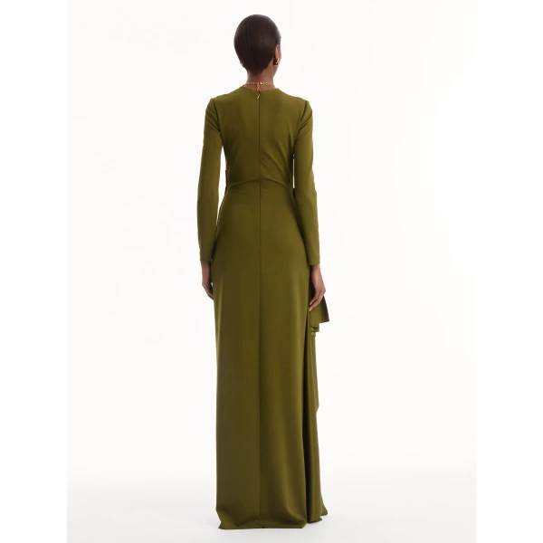 Oscar de la Renta Drape-Detail Jersey Gown - Dresses - American Luxury Evening Wear at Coveti