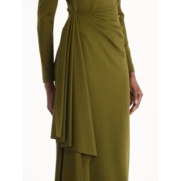 Oscar de la Renta Drape-Detail Jersey Gown - Dresses - American Luxury Evening Wear at Coveti