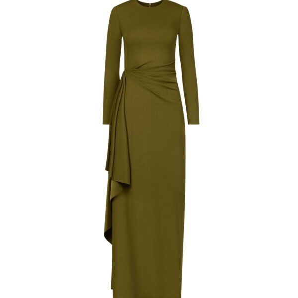 Oscar de la Renta Drape-Detail Jersey Gown - Dresses - American Luxury Evening Wear at Coveti