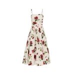 Oscar de la Renta Hibiscus Cotton Poplin Dress - Dresses - American Luxury Evening Wear at Coveti