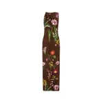 Oscar de la Renta Mixed Botanical Milano Jersey Dress