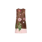 Oscar de la Renta Mixed Botanical Shift Dress