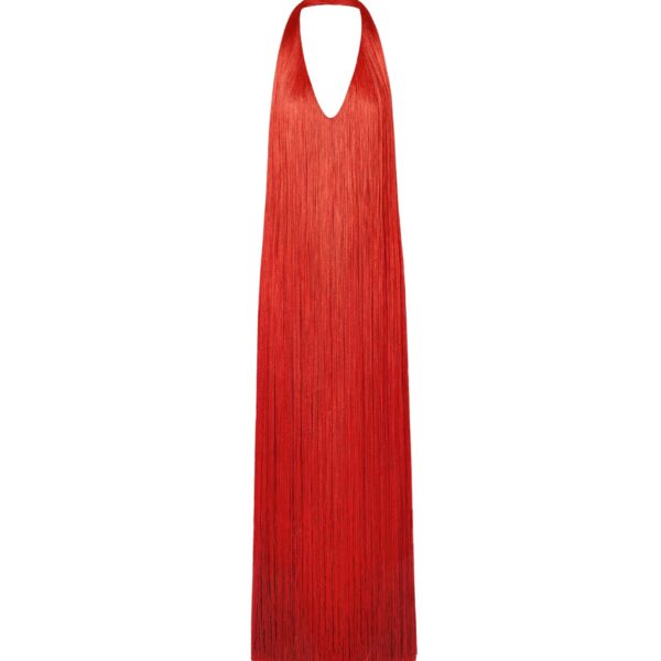 Oscar de la Renta Ombré Fringe Gown - Dresses - American Luxury Evening Wear at Coveti