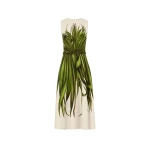 Oscar de la Renta Palm Leaves Wool-Blend Dress - Dresses - American Luxury Evening Wear at Coveti