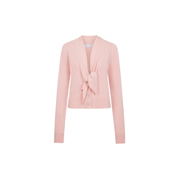 Oscar de la Renta Tie-Neck Cardigan