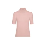 Oscar de la Renta Turtleneck Wool Short-Sleeve Pullover