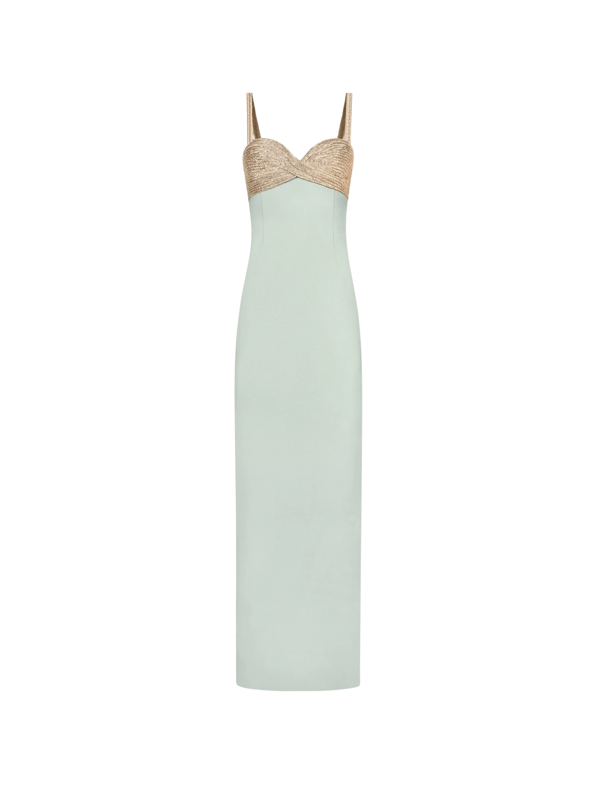 Oscar de la Renta Twist-Detail Metallic Column Gown - Dresses - American Luxury Evening Wear at Coveti