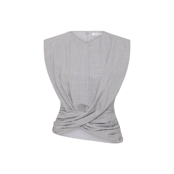 Rachel Gilbert Finley Top - Rachel Gilbert Grey - Australian Luxury Evening Wear at Coveti