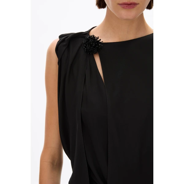 Rachel Gilbert Kingston Beaded Top - Rachel Gilbert Black - Australian Luxury Evening Wear at Coveti