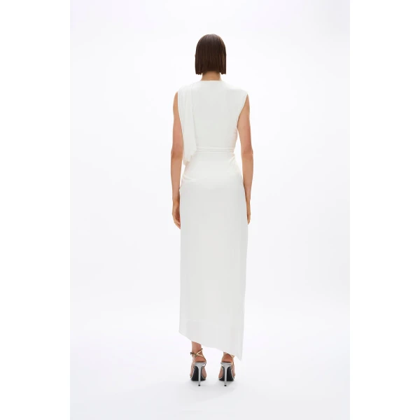 Rachel Gilbert Kingston Drape Top - Rachel Gilbert Ivory - Australian Luxury Evening Wear at Coveti