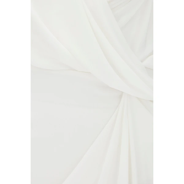 Rachel Gilbert Kingston Drape Top - Rachel Gilbert Ivory - Australian Luxury Evening Wear at Coveti