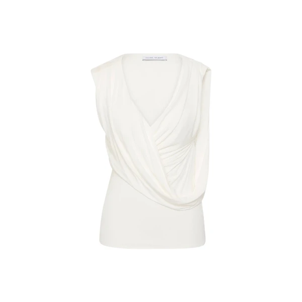 Rachel Gilbert Kingston Drape Top - Rachel Gilbert Ivory - Australian Luxury Evening Wear at Coveti