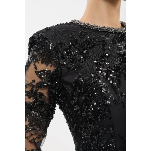 Rebecca Vallance Beau Long Sleeve Gown