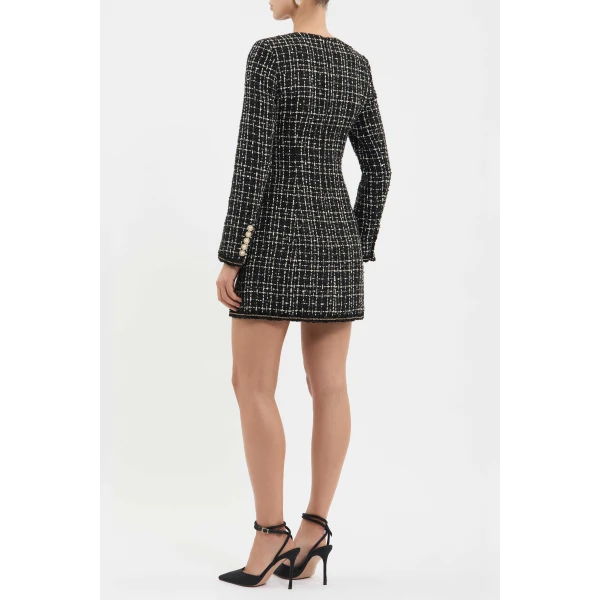 sequin embellished boucle tweed