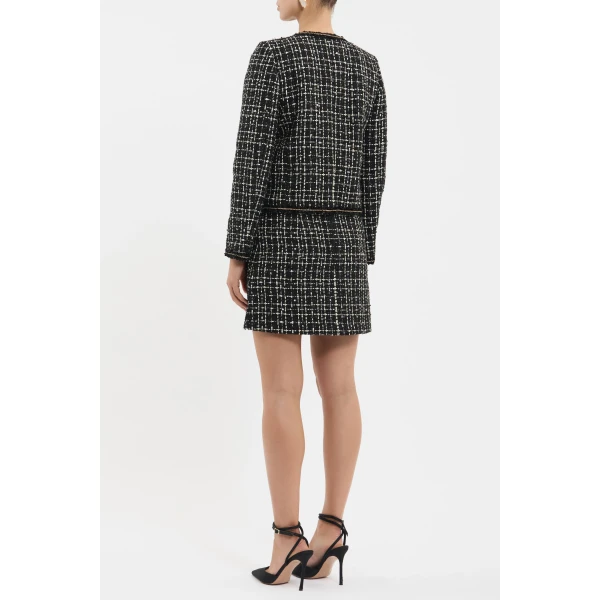 sequin embellished boucle tweed