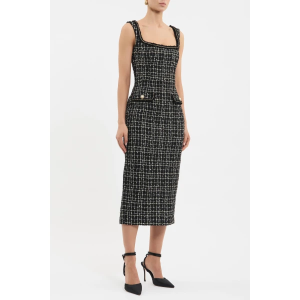 Rebecca Vallance Black midi dress