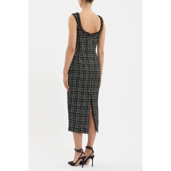 sequin embellished boucle tweed