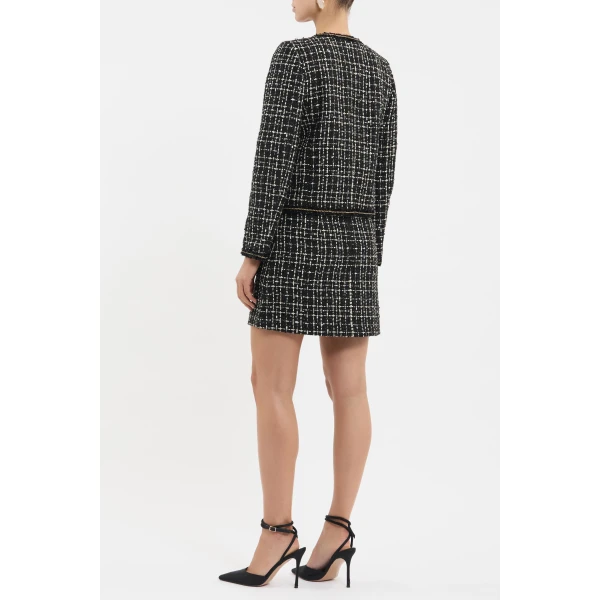 sequin embellished boucle tweed