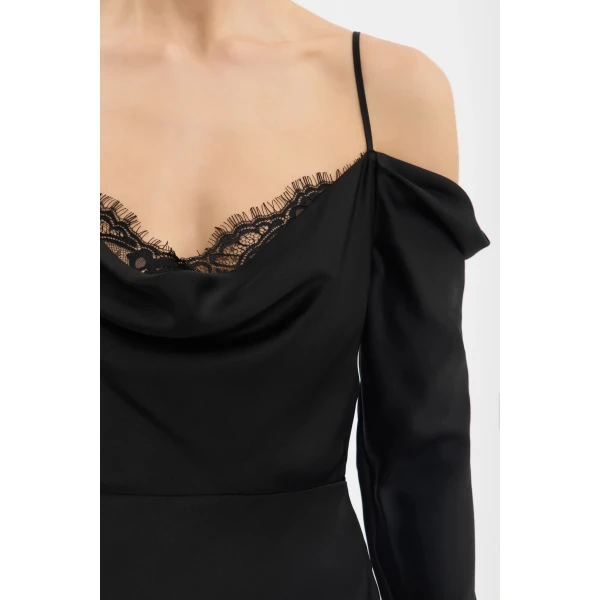 Rebecca Vallance Noire Long Sleeve Gown