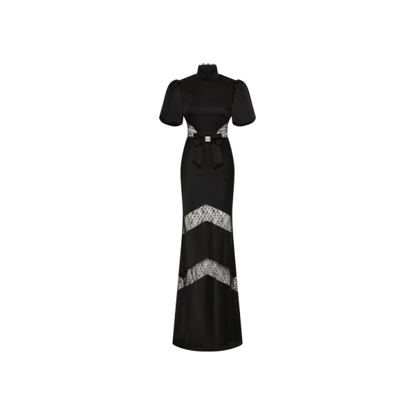 Rebecca Vallance Noire Short Sleeve Gown