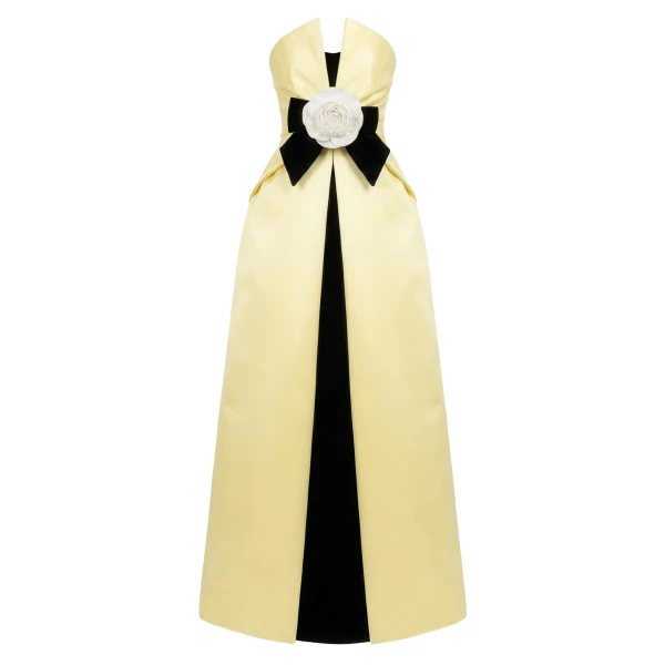 Camellia Bow Column Gown