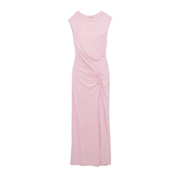 Simkhai Acacia Draped Jersey Midi Dress in Tulip