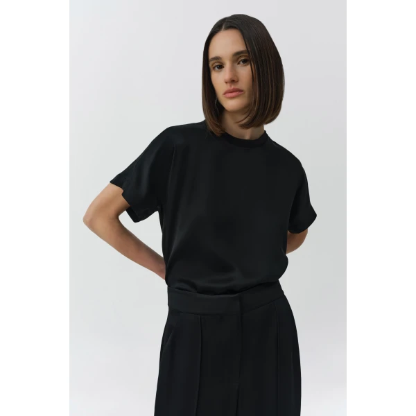 Simkhai Addy T-Shirt in Black Top, view 3