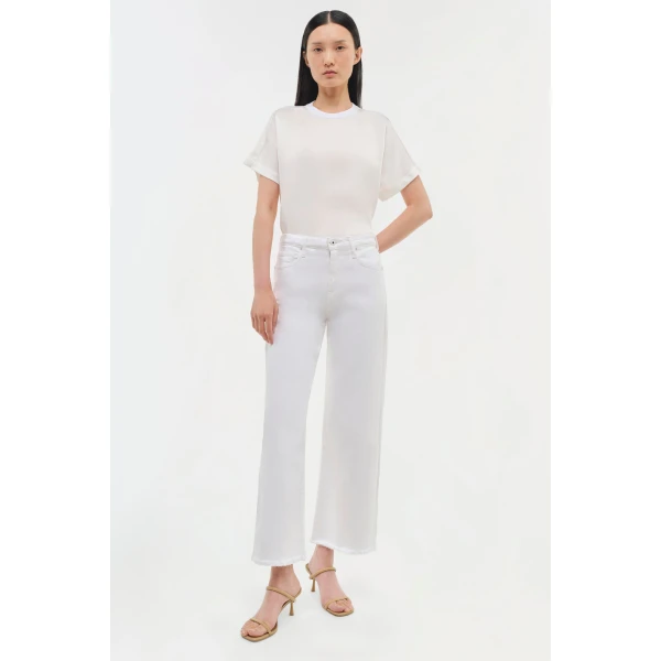 Simkhai Addy T-Shirt in White Top, view 2