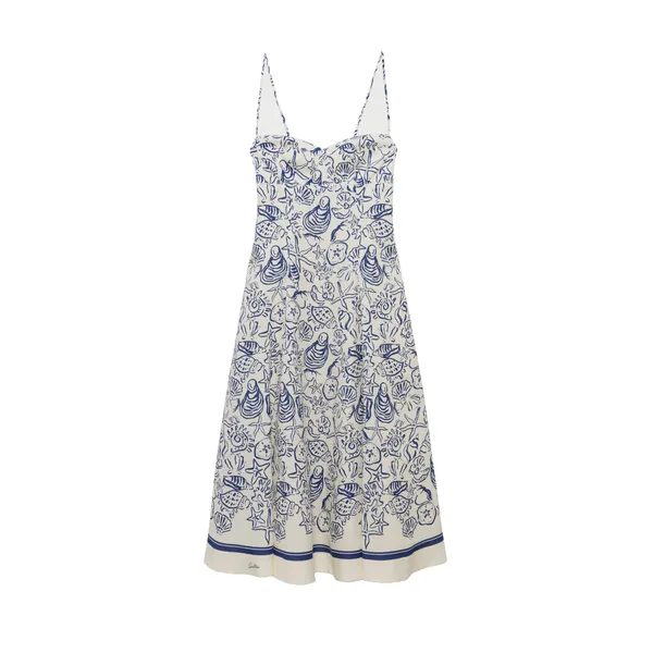 SIMKHAI Analise Linen Bustier Midi Dress