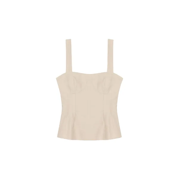 SIMKHAI April Cotton Faille Bustier Top