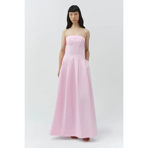 Simkhai Avril Cotton Bustier Maxi Dress in Daisy, view 2