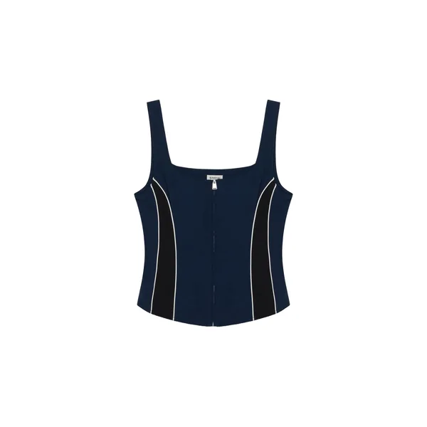 SIMKHAI Aya Cotton Faille Bustier Top