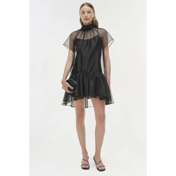 Simkhai Beaux Organza Dress in Black, view 2