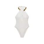 Simkhai Bindi Draped One Piece in Ivory