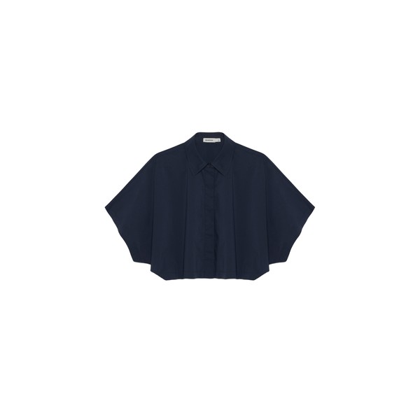 Simkhai Blair Cotton Shirt in Midnight