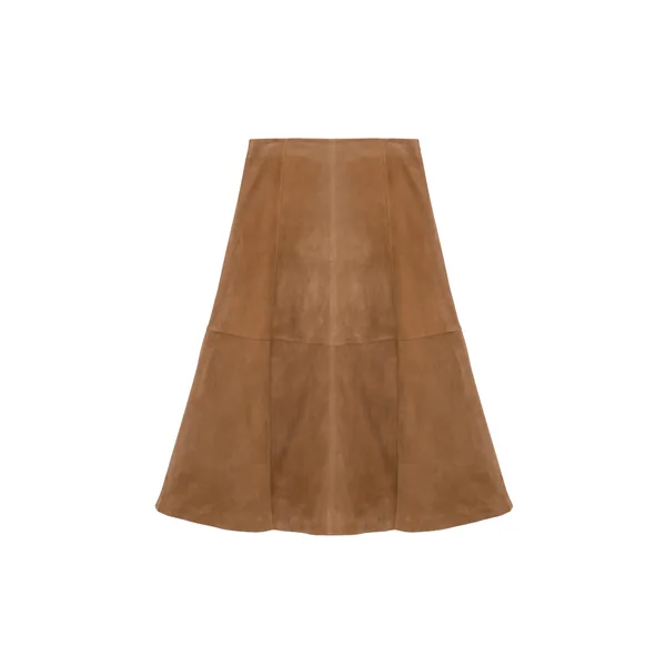 SIMKHAI Bonnie Suede Midi Skirt