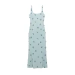 Simkhai Briella Embellished Crepe Gown in Sky