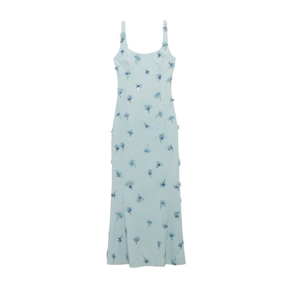 Simkhai Briella Embellished Crepe Gown in Sky
