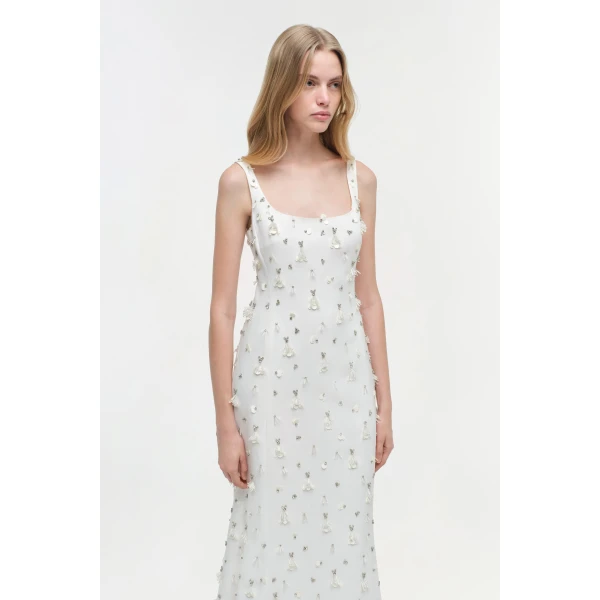 Simkhai Briella Embellished Gown in Ivory, view 2