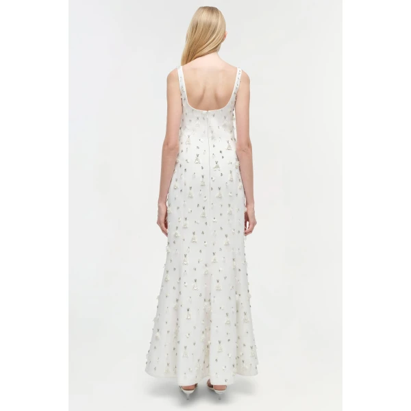 Simkhai Briella Embellished Gown in Ivory, view 5