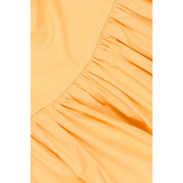 Simkhai Brooke Cotton Halter Mini Dress in Mango, view 7