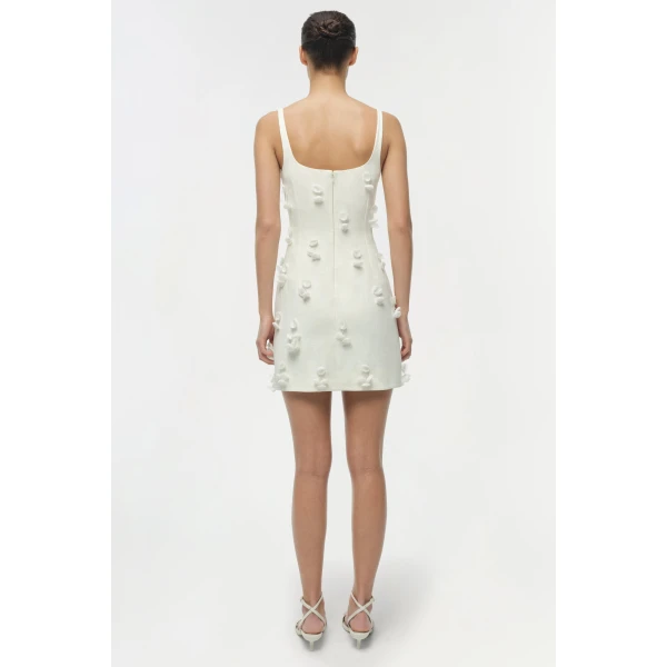 Simkhai Cailinn Mini Dress in White, view 5